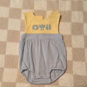 Yellow and Blue Striped Kids Bodysuit